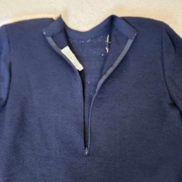 ST. JOHN EVENING Navy & Gold Nautical/Ocean Themed Sweater - Picture 12 of 13